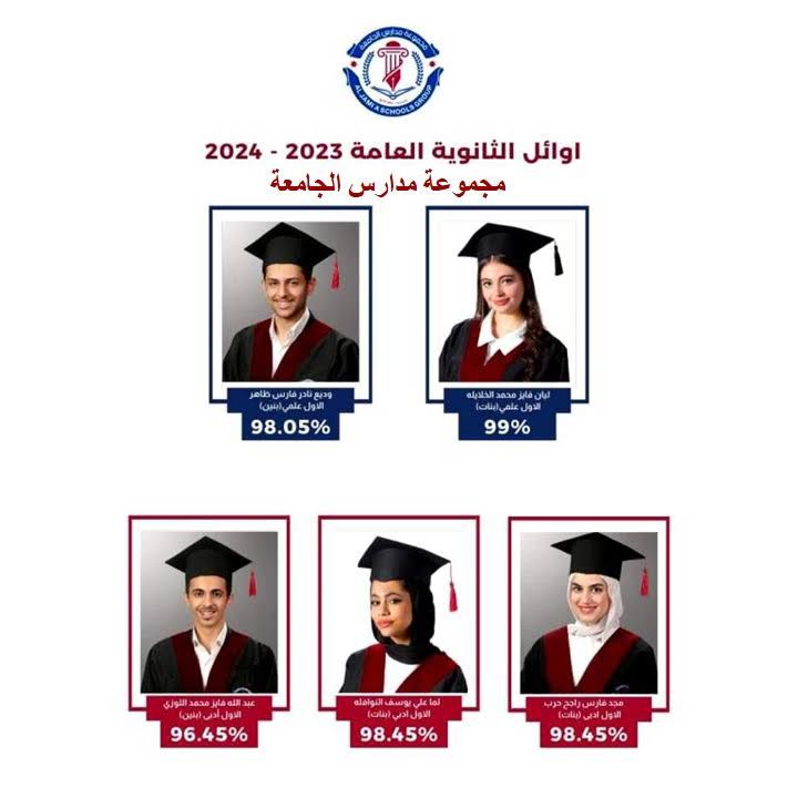 مجموعة مدارس الجامعة تتألق بنتائج طلبتها المبهرة في الثانوية العامة | خارج المستطيل الأبيض